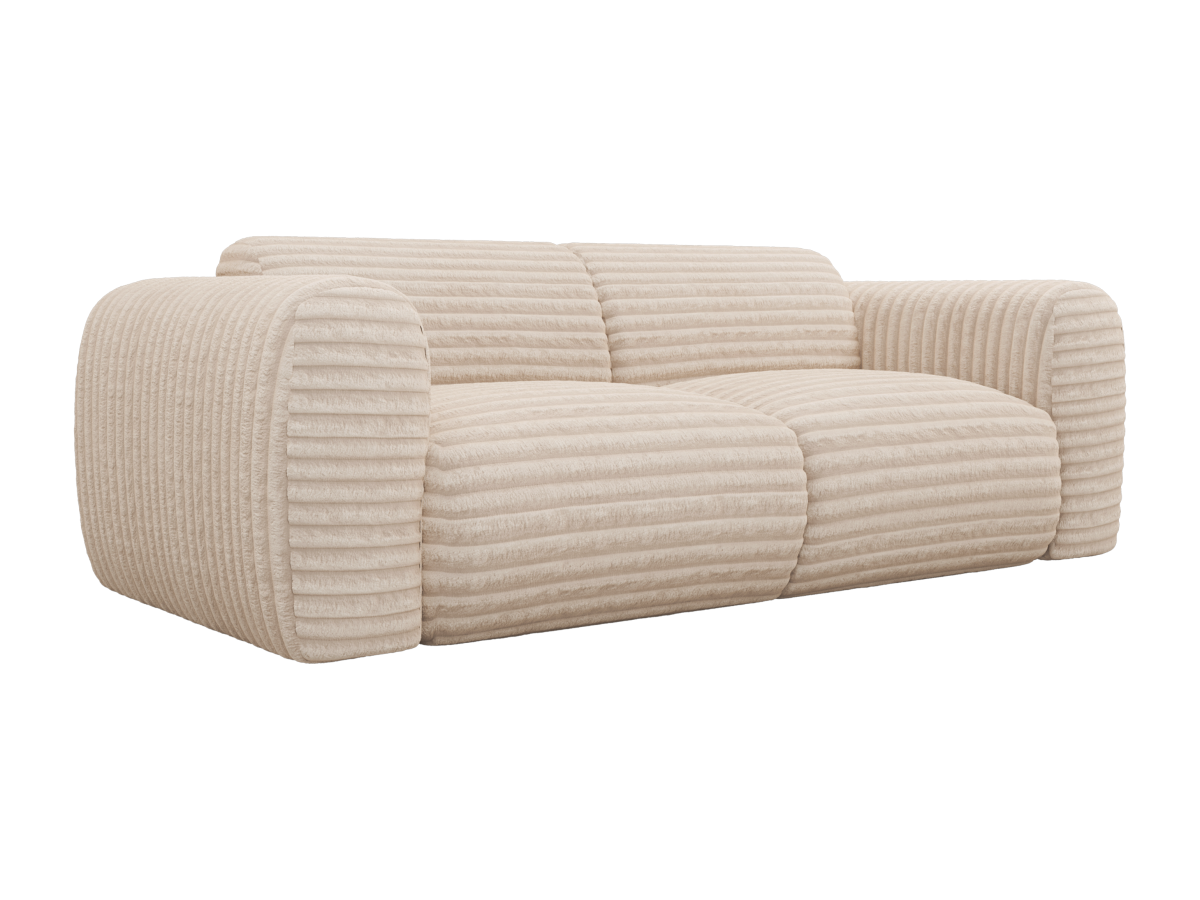 Sofa 3-Sitzer - grob gerippter Cord - Beige - POGNI von Maison Céphy günstig online kaufen