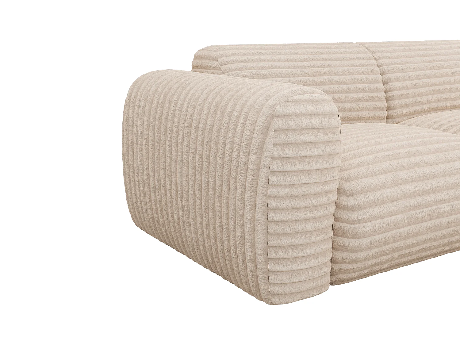 Sofa 3-Sitzer - grob gerippter Cord - Beige - POGNI von Maison Céphy
