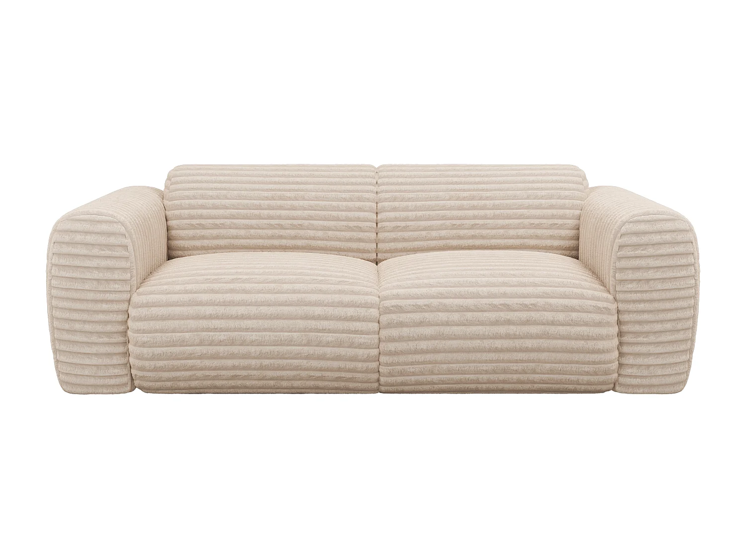 Sofa 3-Sitzer - grob gerippter Cord - Beige - POGNI von Maison Céphy