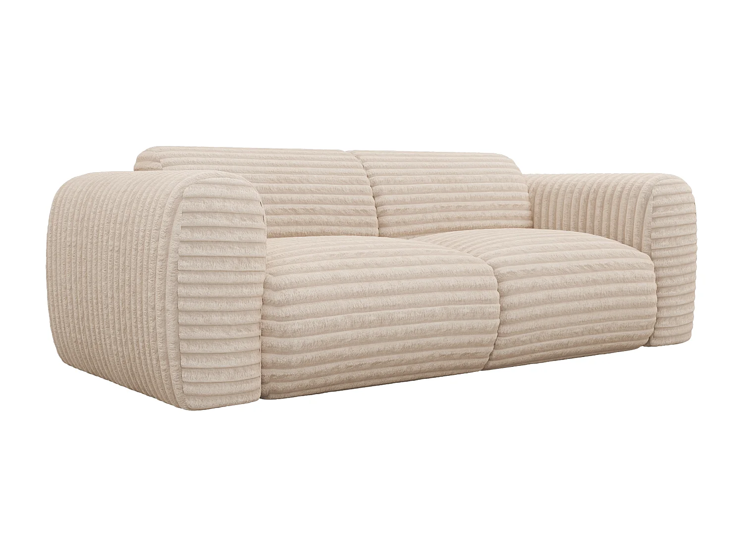 Sofa 3-Sitzer - grob gerippter Cord - Beige - POGNI von Maison Céphy