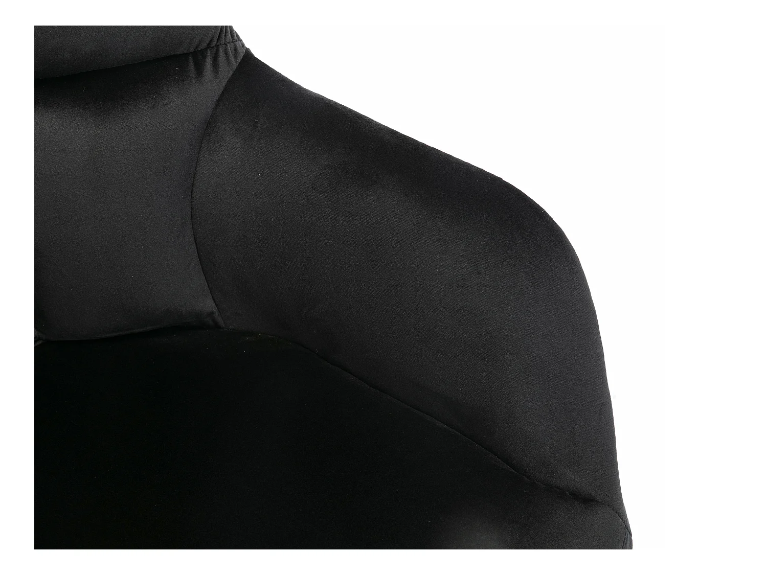 Set van 6 stoelen met armleuningen van velours en goudkleurig metaal - Zwart - PEGA van Pascal MORABITO