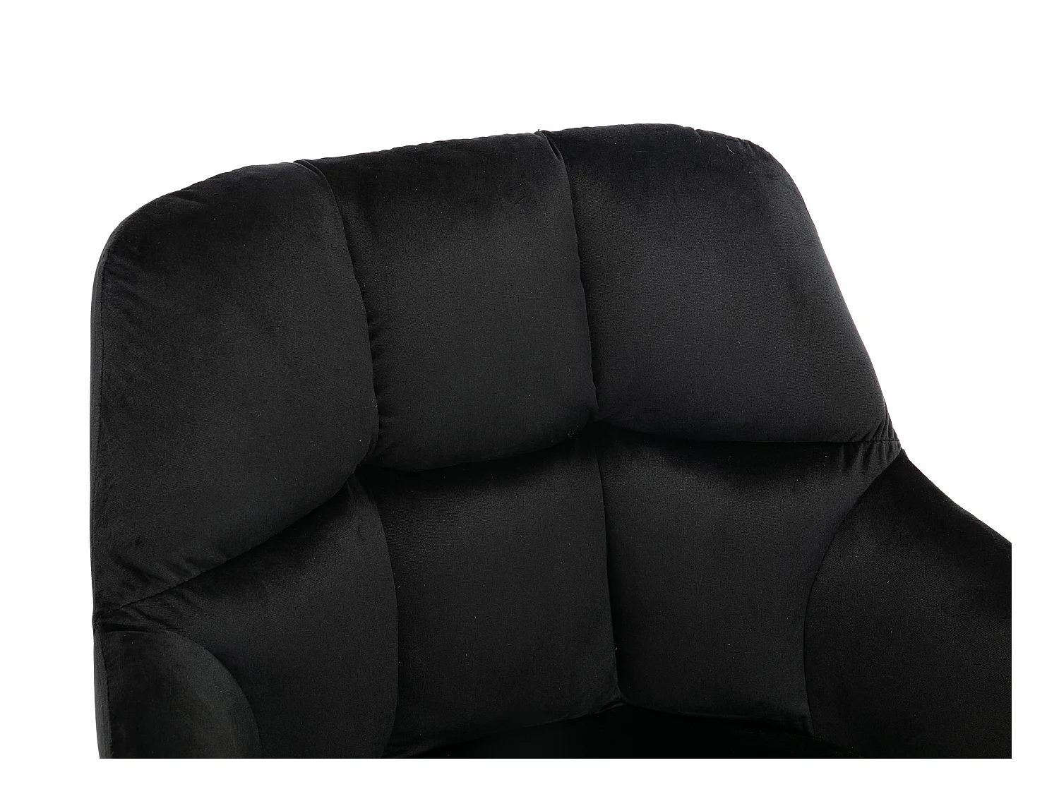 Set van 6 stoelen met armleuningen van velours en goudkleurig metaal - Zwart - PEGA van Pascal MORABITO