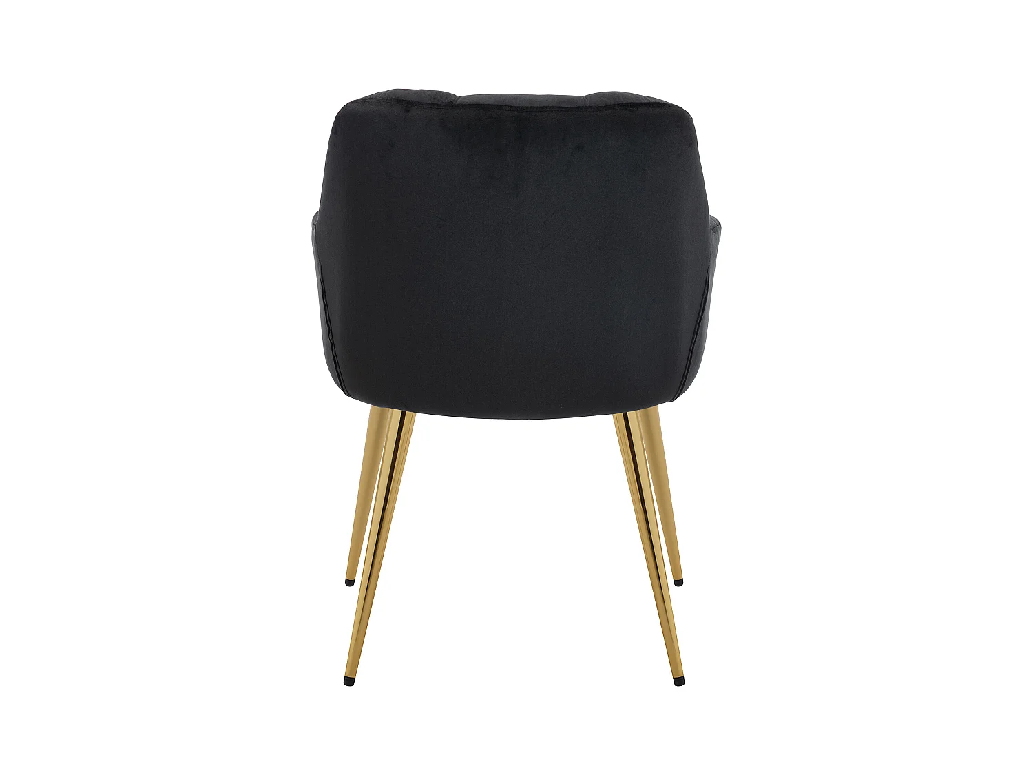 Set van 6 stoelen met armleuningen van velours en goudkleurig metaal - Zwart - PEGA van Pascal MORABITO