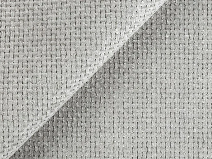 Ecksofa - Ecke rechts - Strukturstoff - Hellgrau - TREVALIS