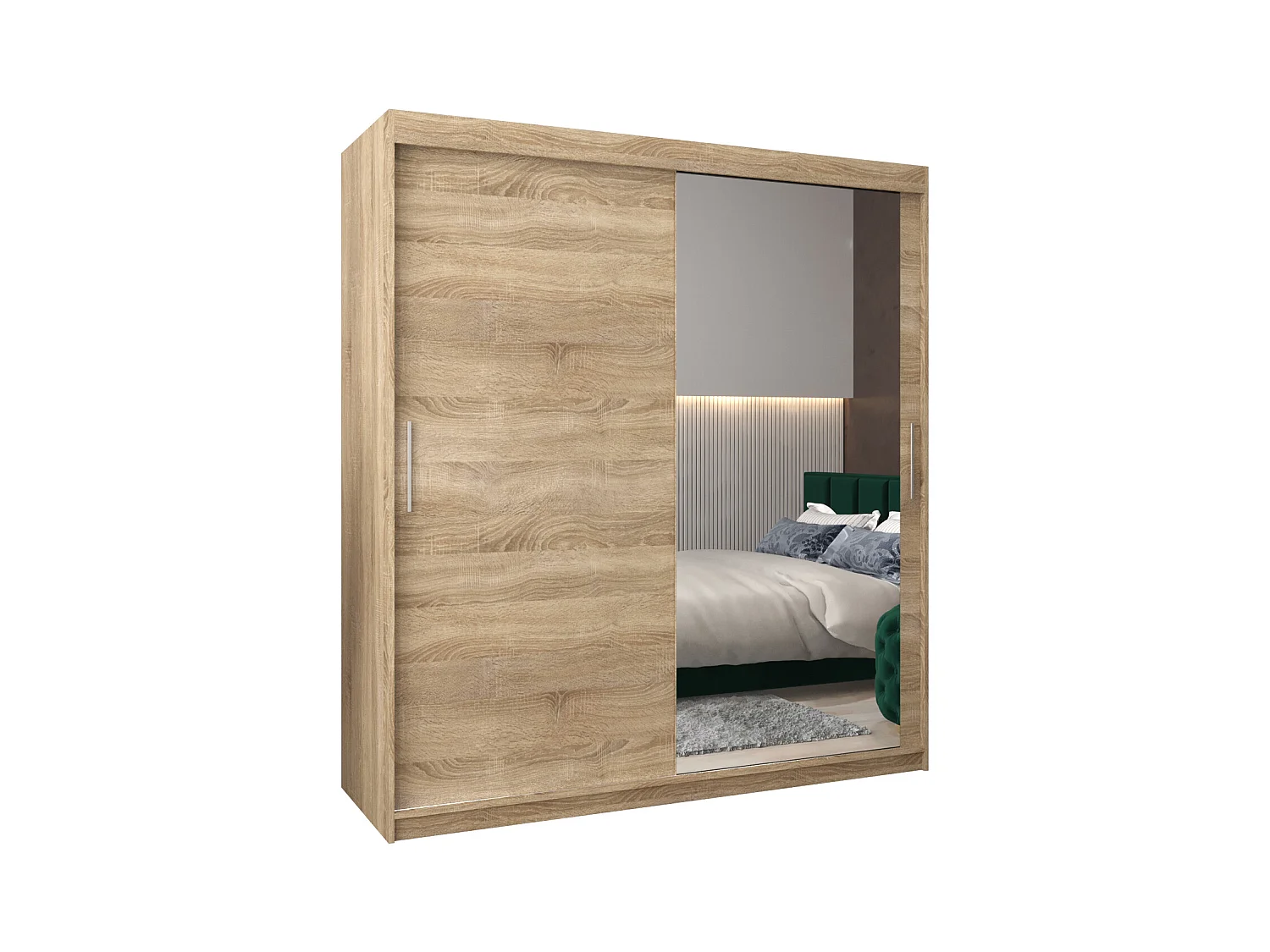Armoire Tokyo 2 À Portes Coulissantes 200/180/62 2 portes (Sonoma/Sonoma)