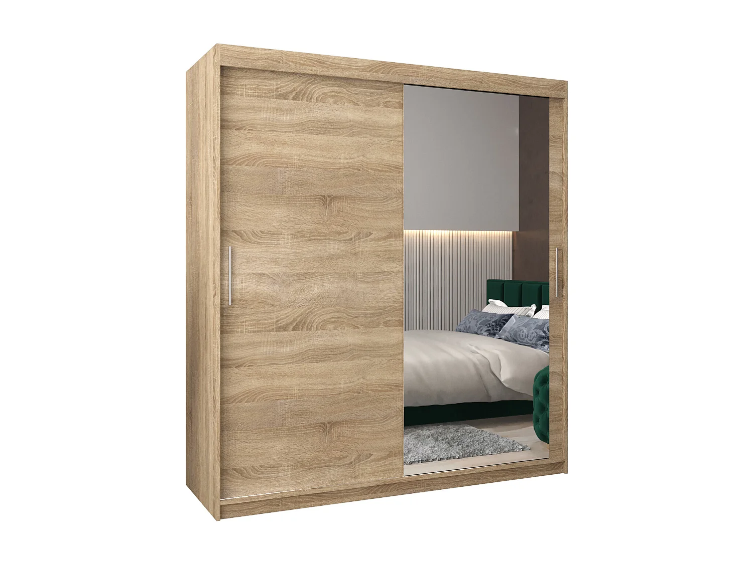 Armoire Tokyo 2 À Portes Coulissantes 200/180/62 2 portes (Sonoma/Sonoma)