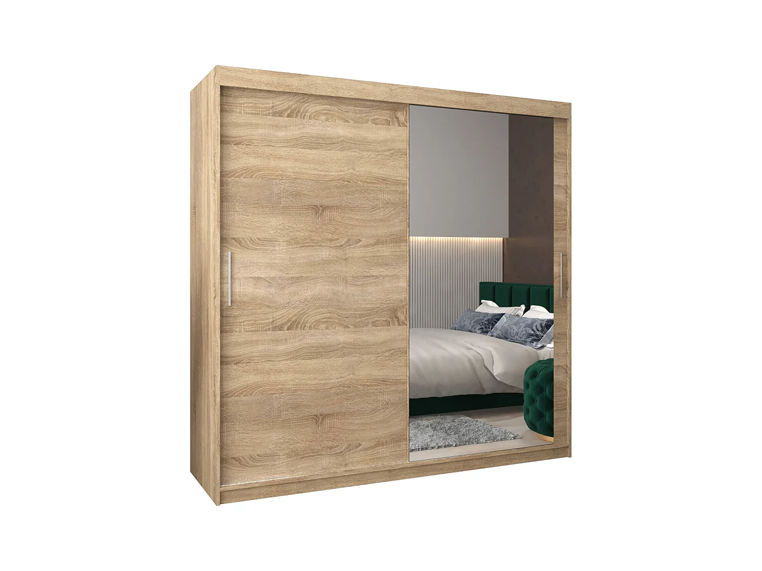 Schwebetürenschrank Tokyo 2 200/200/62 2-Türig (Sonoma)