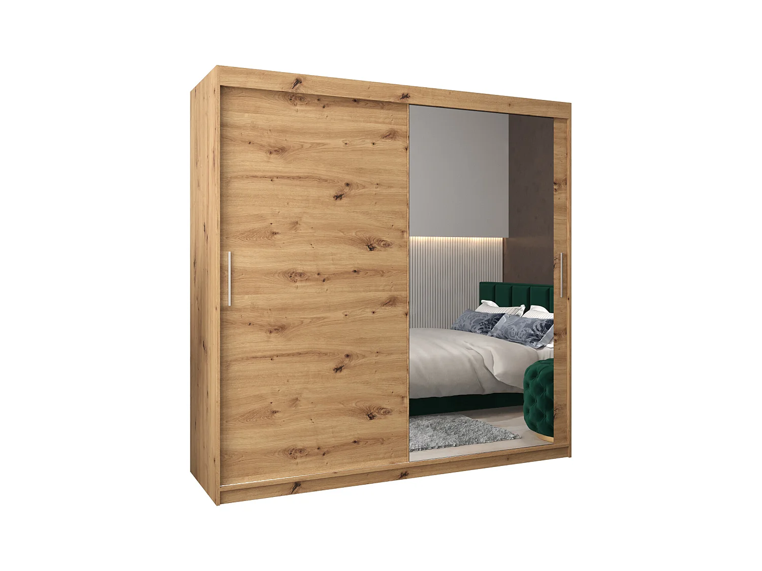 Schwebetürenschrank Tokyo 2 200/200/62 2-Türig (Artisan)