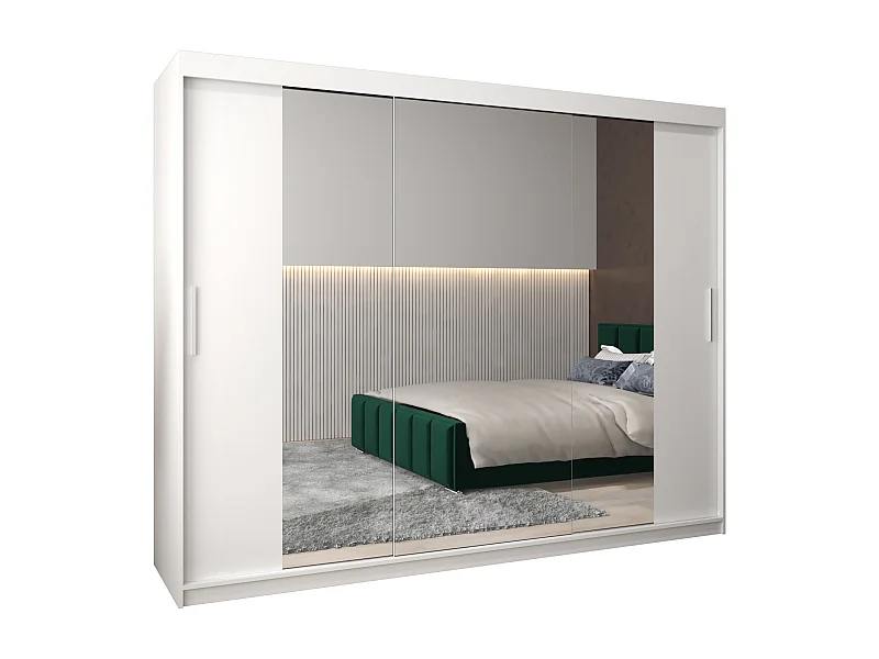 Schwebetürenschrank Tokyo 2 200/250/62 2-Türig (Weiß)