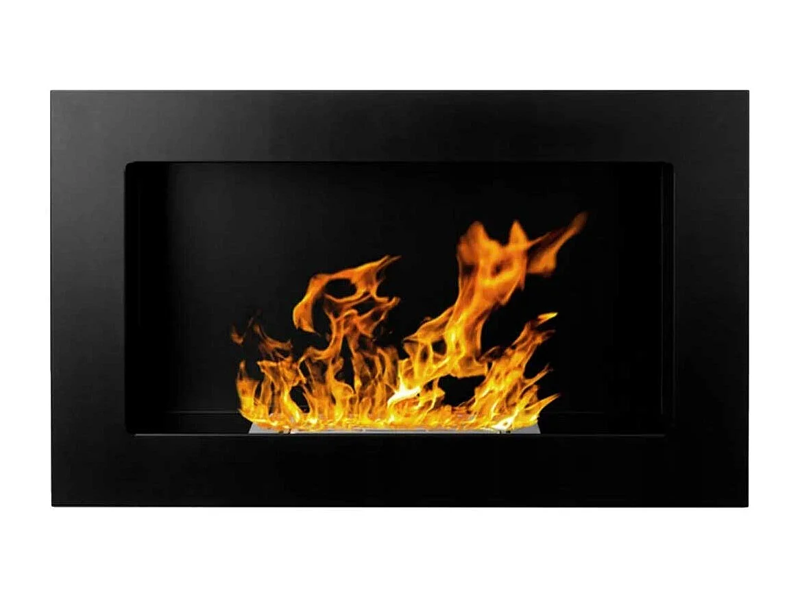 Pisa - Cheminée à bioéthanol murale ou à encastrer au mur 65x12xH40 cm