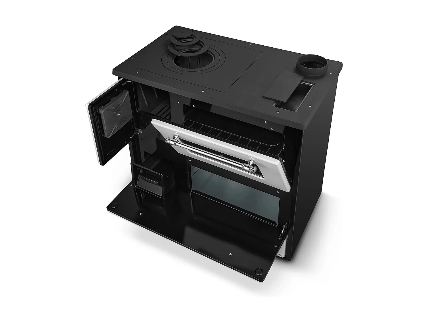 Beatrice - Poêle à bois, cuisinière 87x51xH79 cm, couleur blanc