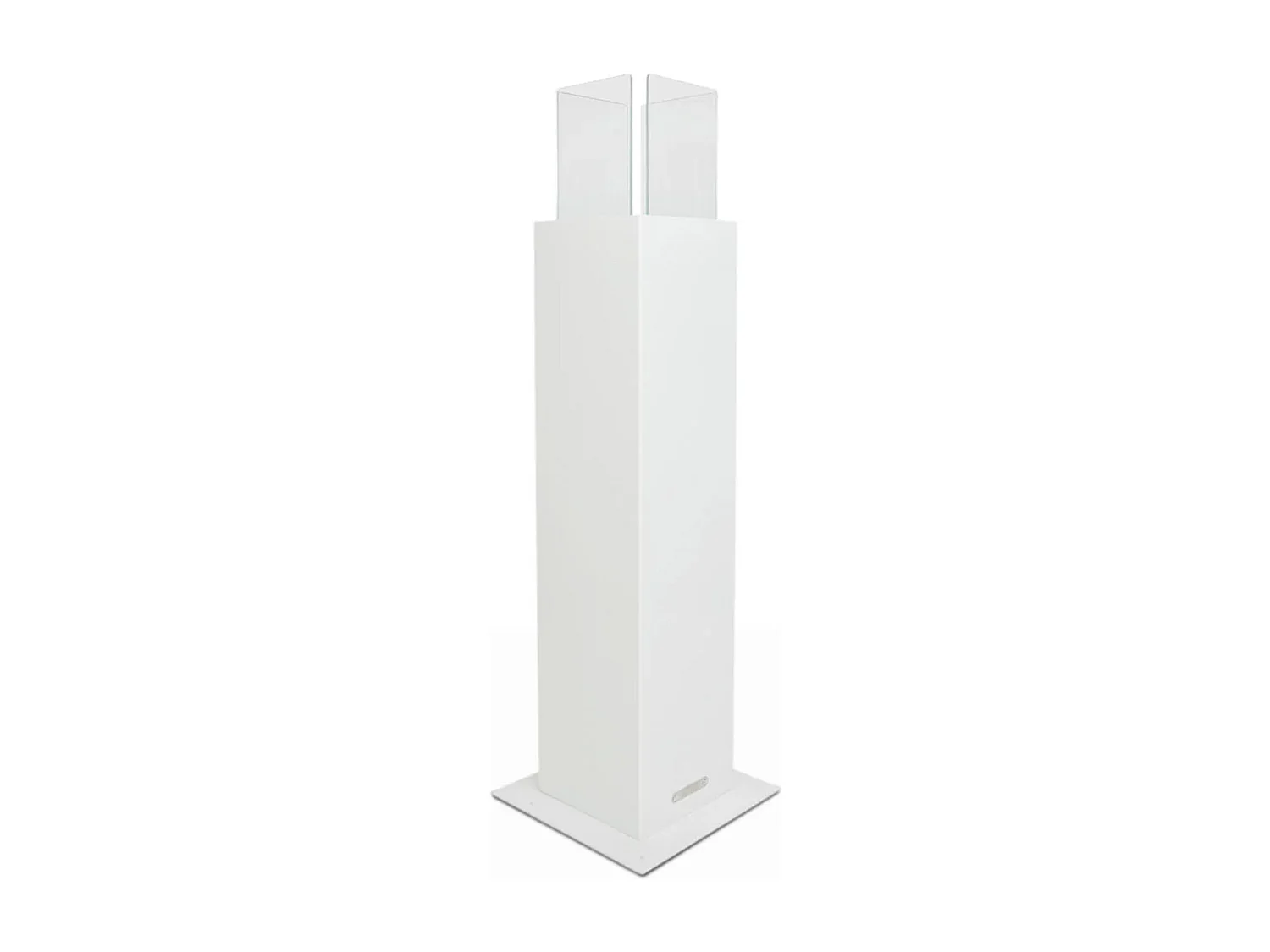 Capri - Chimenea de bioetanol para exterior 20x20x70 cm, color blanco