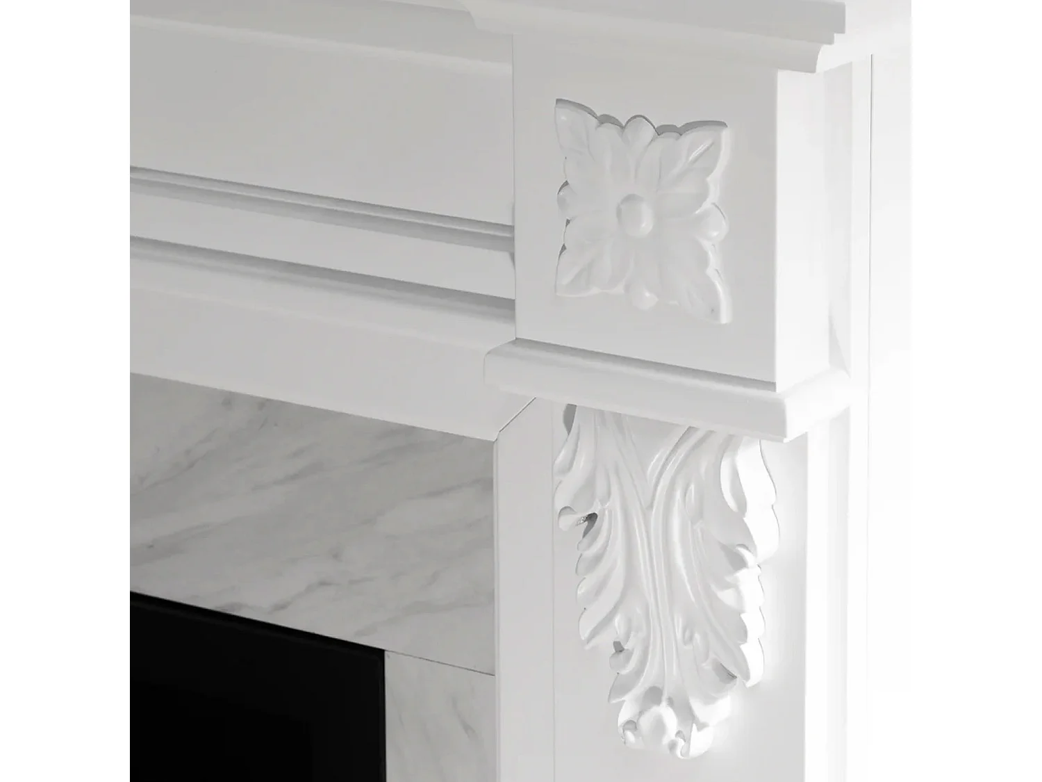 Truman - Camino a bioetanolo da terra effetto marmo 121x38xH108 cm