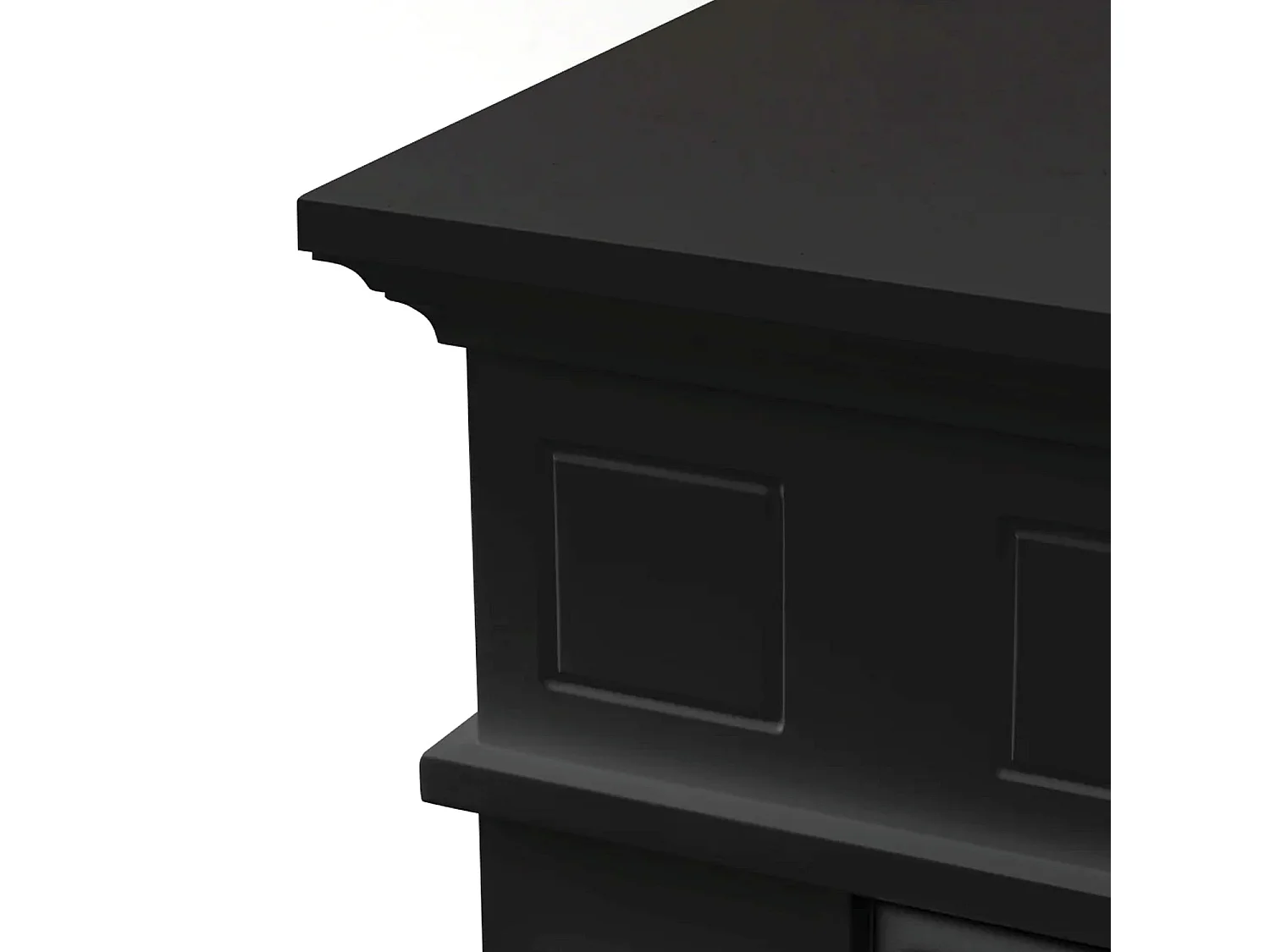 Jefferson - Chimenea de bioetanol de suelo de madera 89,5x28xH90,5 cm, color negro