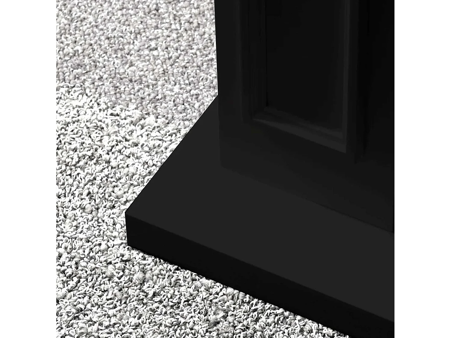 Jefferson - Chimenea de bioetanol de suelo de madera 89,5x28xH90,5 cm, color negro