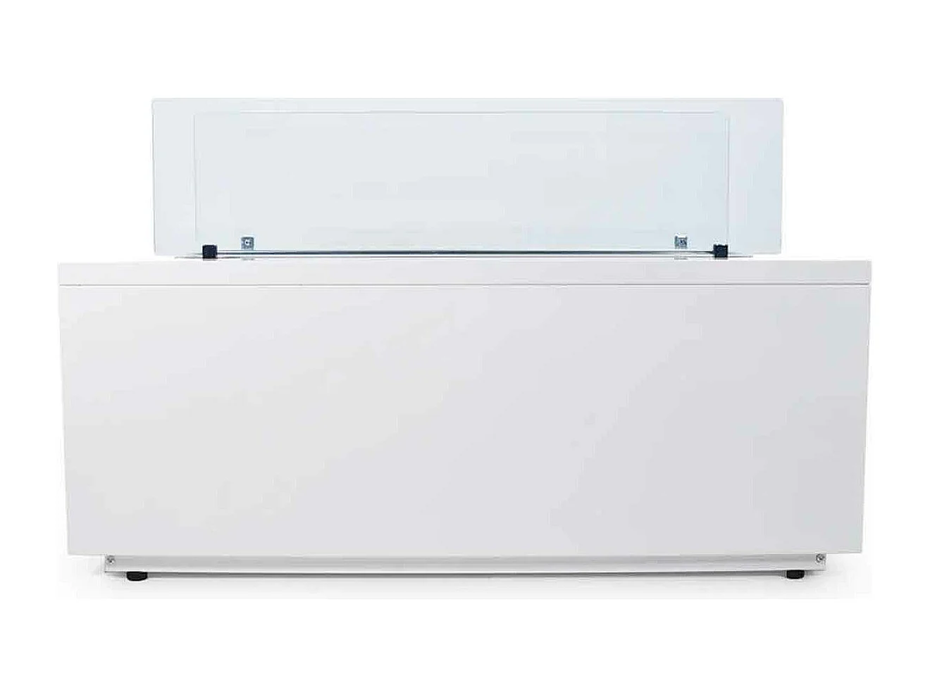 Caravaggio - Camino a bioetanolo da terra per interno ed esterno 100x40xH40 cm, colore bianco