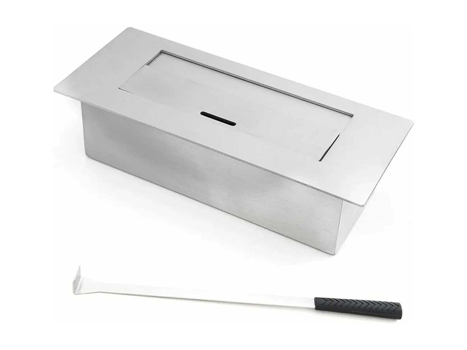 Cambridge - Camino a bioetanolo da terra in legno 110x37xH102 cm, colore nero