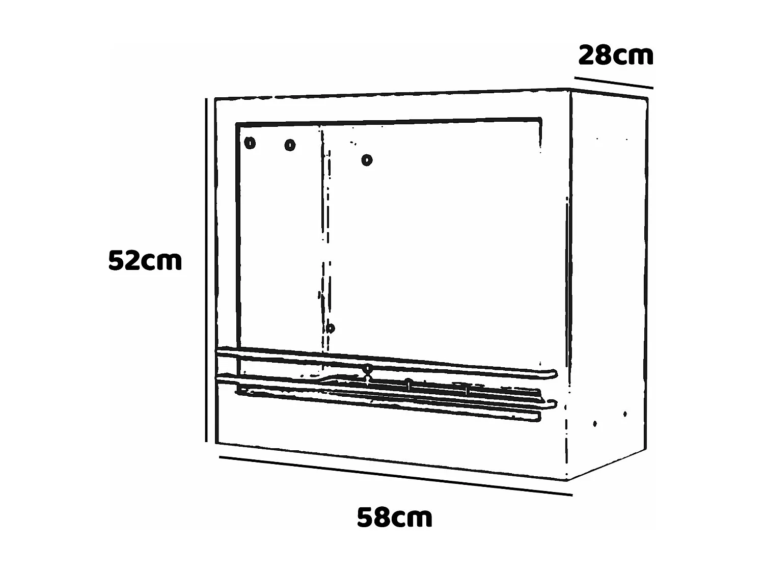 Camino a bioetanolo da incasso o a libera installazione 58x28xH52