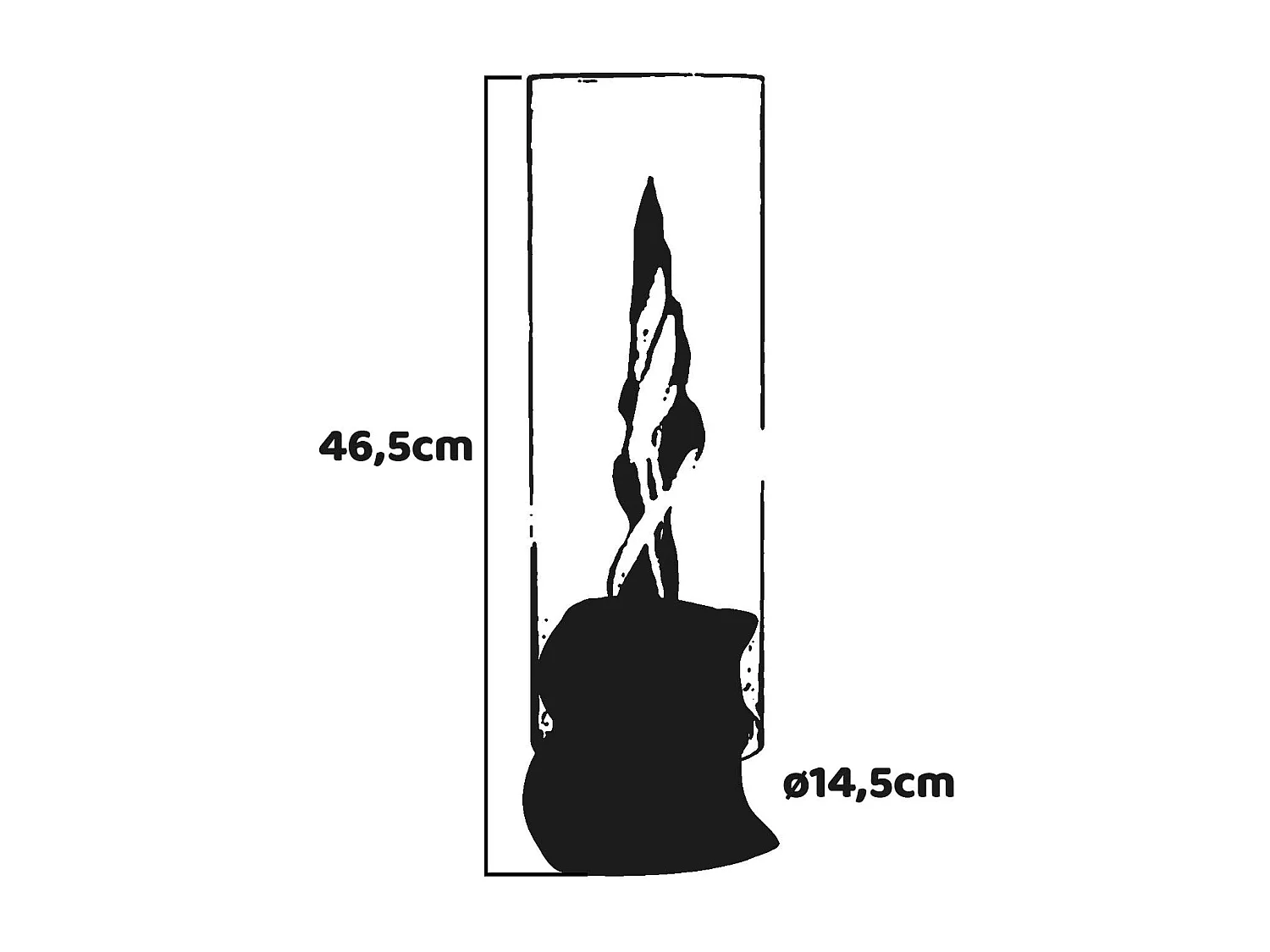 Nizza - Camino a bioetanolo da tavolo per interni ed esterni ø14,5 x H46,5 cm