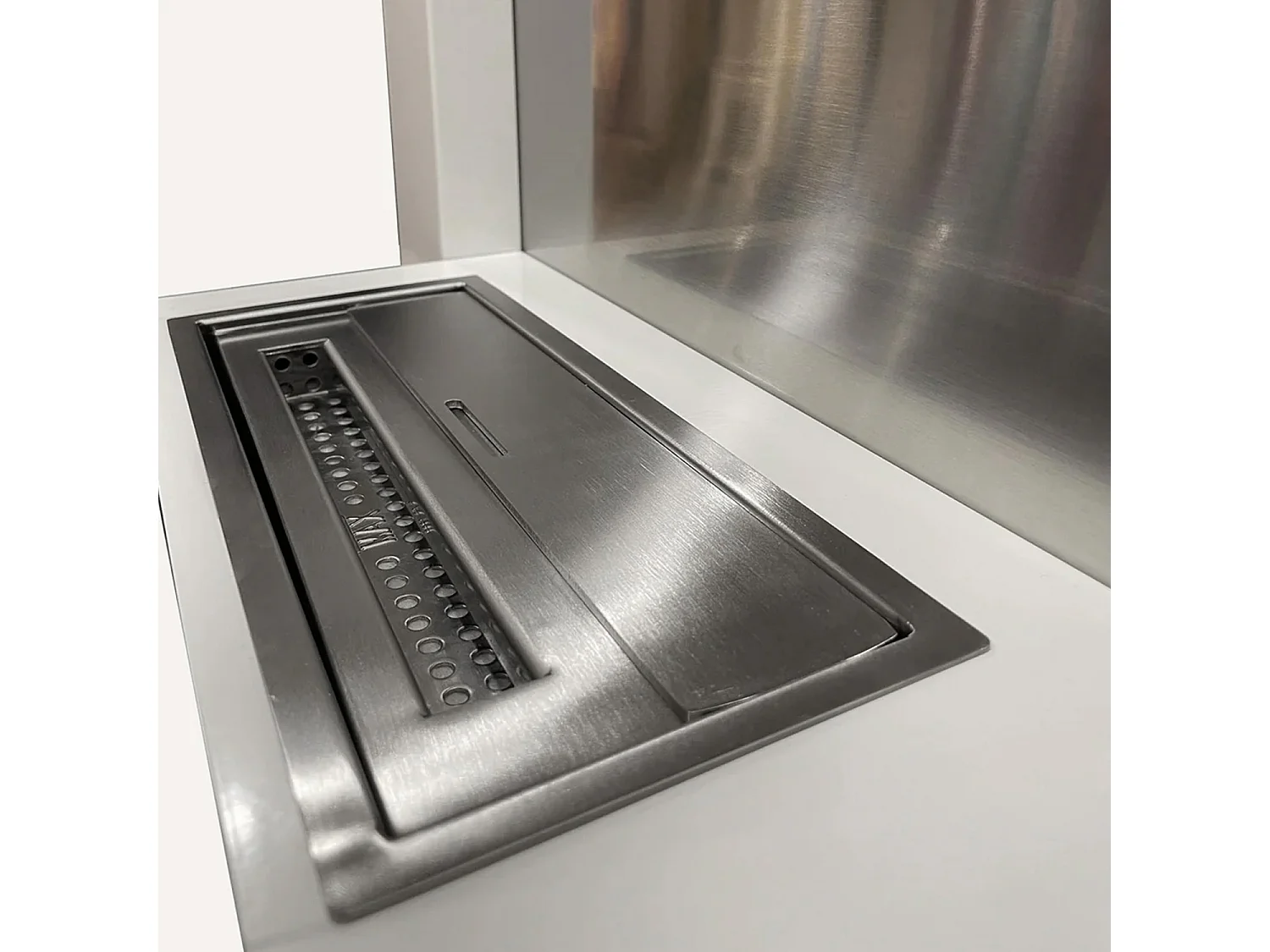 Vienna - Cheminée éthanol murale 65x23xH75 cm, couleur blanc