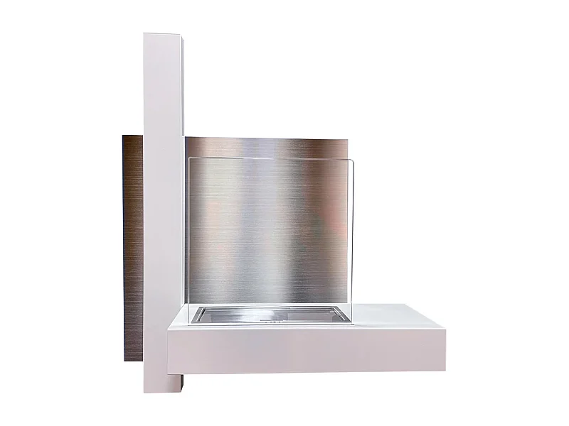 Vienna - Chimenea de bioetanol pared 65x23xH75 cm, color blanco