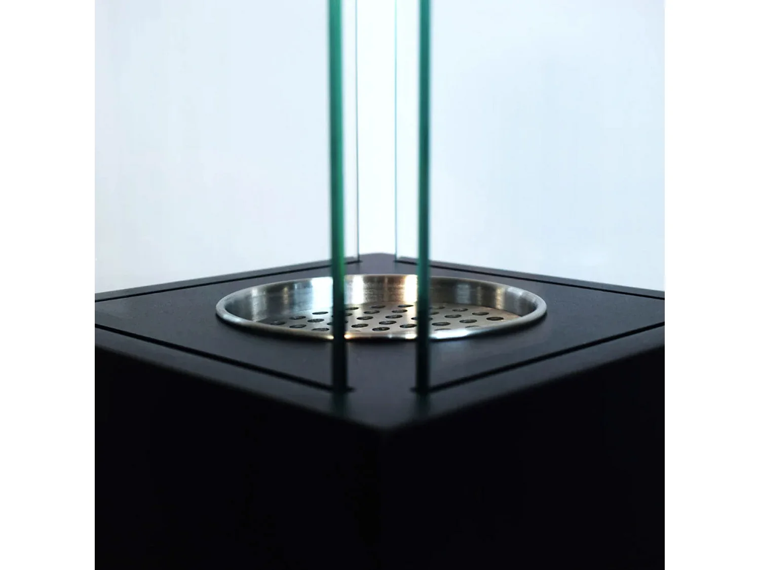 Capri - Cheminée éthanol pour extérieur 20x20x70 cm, couleur noir