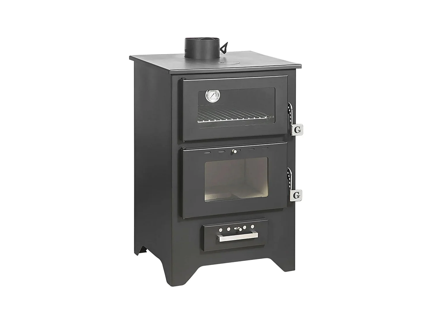 Silvia - Stufa a legna con forno 50,5x58,5xH90,5 cm