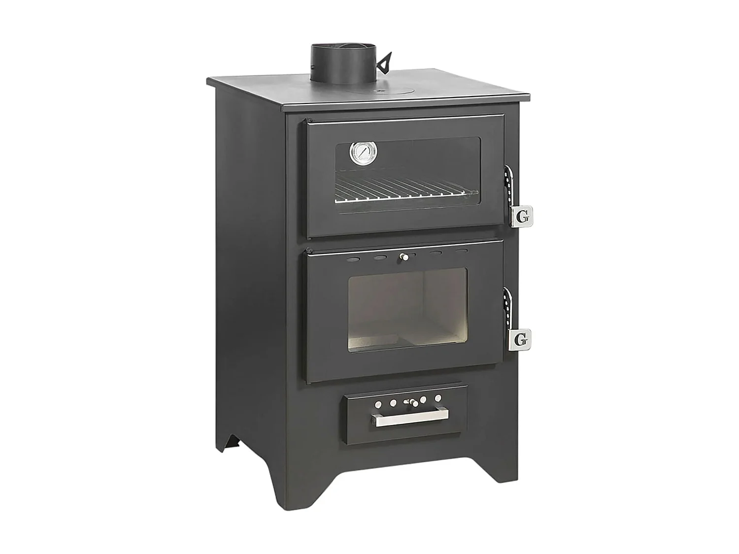 Silvia - Stufa a legna con forno 50,5x58,5xH90,5 cm