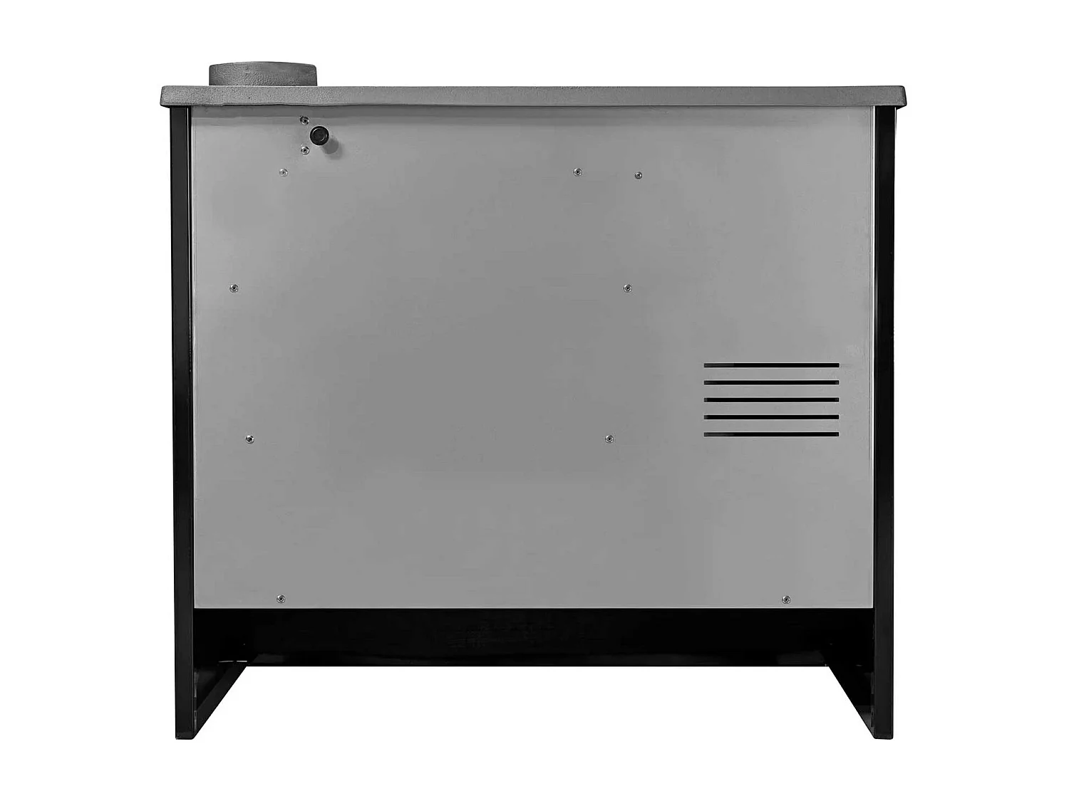 Beatrice - Stufa a legna con cucina e forno 87x51xH79 cm, colore nero