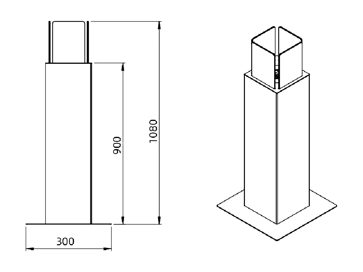 Capri - Camino a bioetanolo da esterno 20x20x110 cm, colore bianco