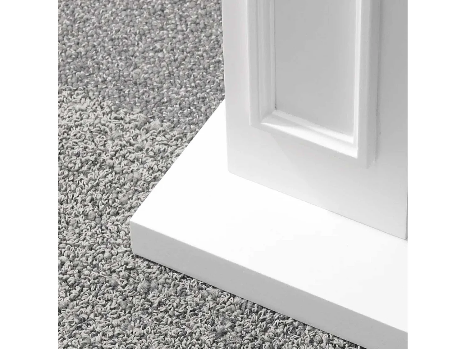 Jefferson - Cheminée au bioéthanol de sol en bois 89,5x28xH90,5 cm, couleur blanc