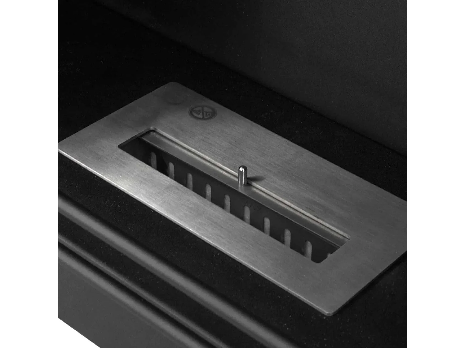 Jefferson - Cheminée au bioéthanol de sol en bois 89,5x28xH90,5 cm, couleur blanc