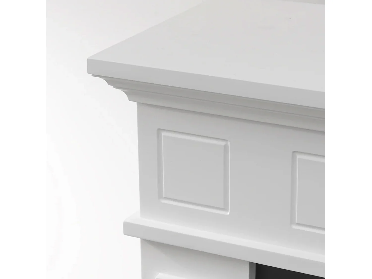 Jefferson - Chimenea eléctrica de suelo en madera 89,5x28xH90,5 cm, efecto llama