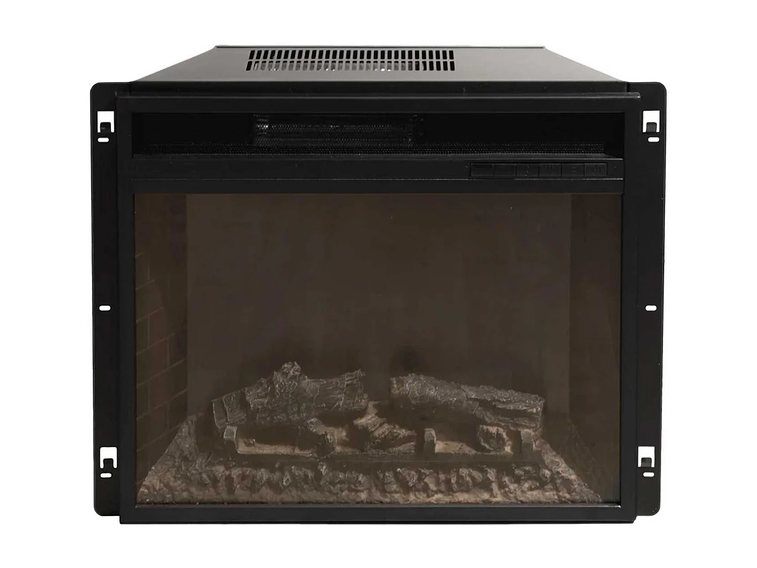 Jefferson - Chimenea eléctrica de suelo en madera 89,5x28xH90,5 cm, efecto llama