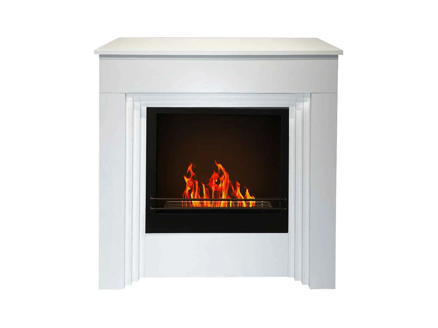 Bellini - Cheminée au bioéthanol de sol 96x35xH96 cm, blanc
