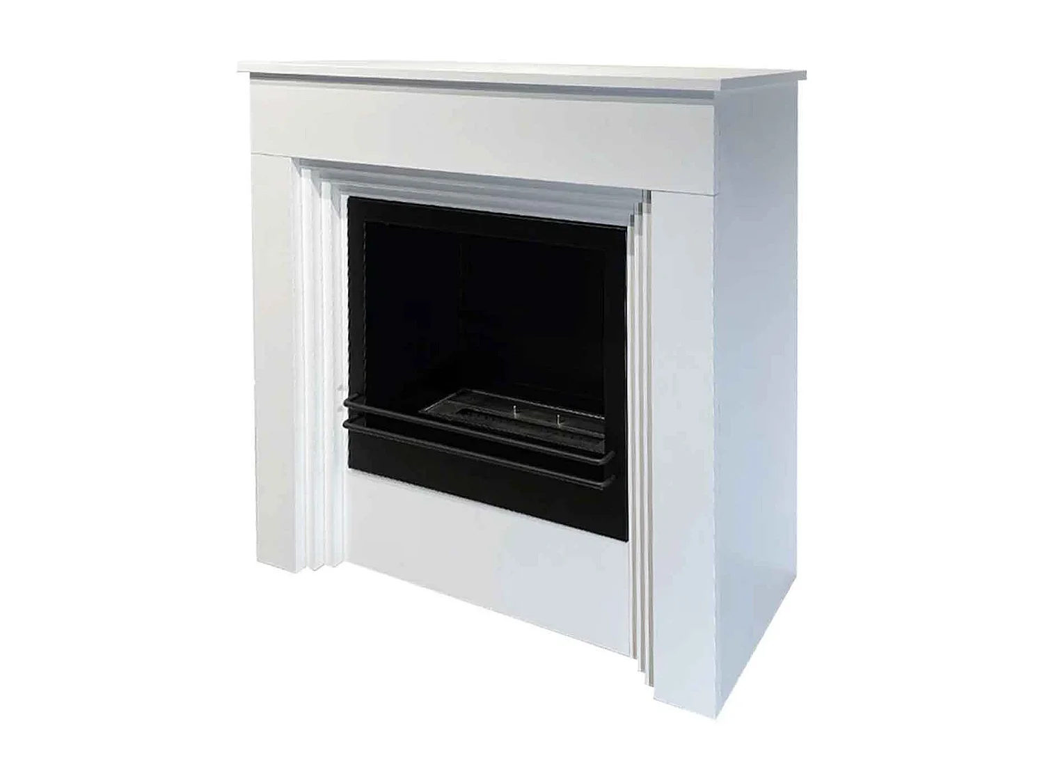 Bellini - Chimenea de bioetanol de suelo 96x35xH96 cm, blanco