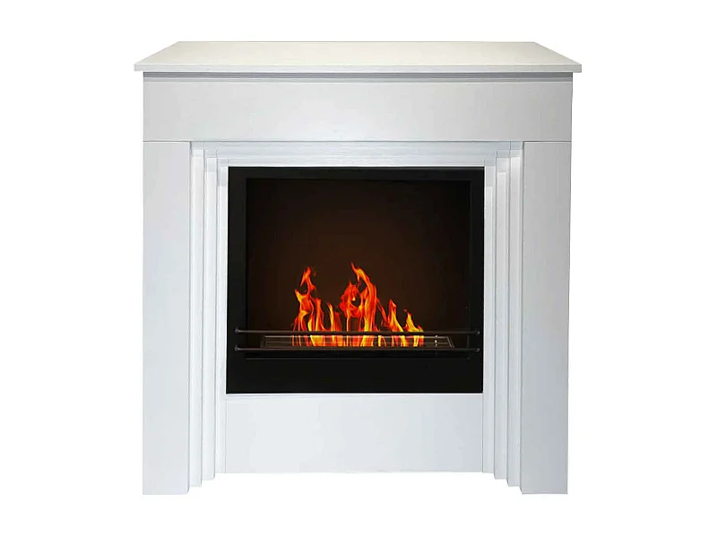 Bellini - Chimenea de bioetanol de suelo 96x35xH96 cm, blanco