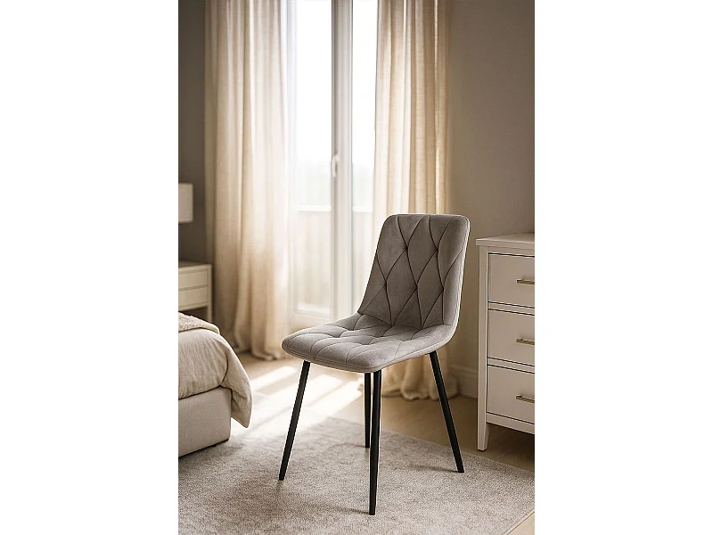 Sillas Comedor - Silla Lyke Terciopelo - Gris