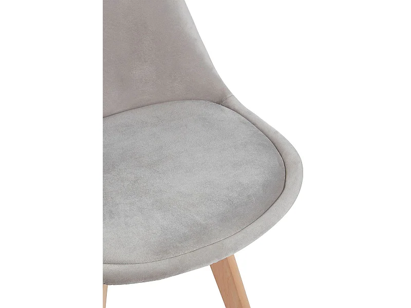 Packs Sillas Comedor - Pack 4 Sillas Synk Terciopelo - Gris claro