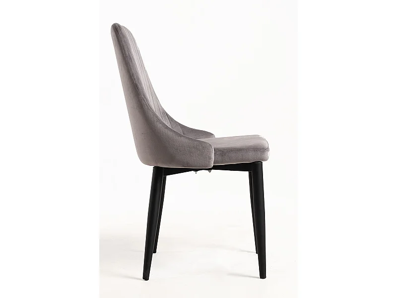 Sillas Comedor - Silla Kan Terciopelo - Gris