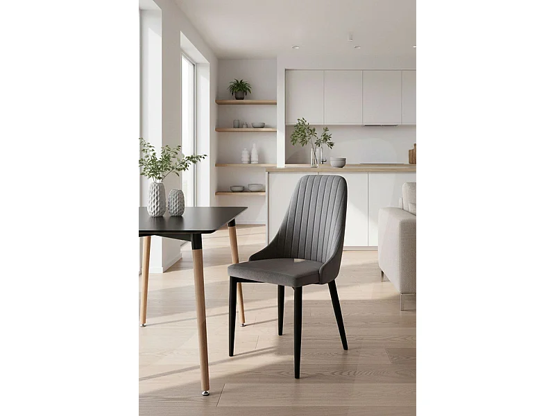 Sillas Comedor - Silla Kan Terciopelo - Gris