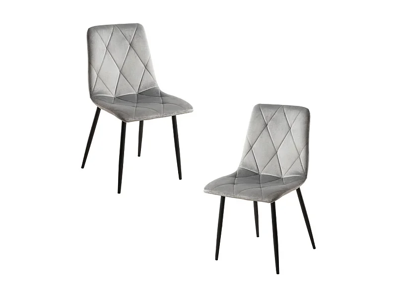 Packs Sillas Comedor - Pack 2 Sillas Lyke Terciopelo - Gris claro