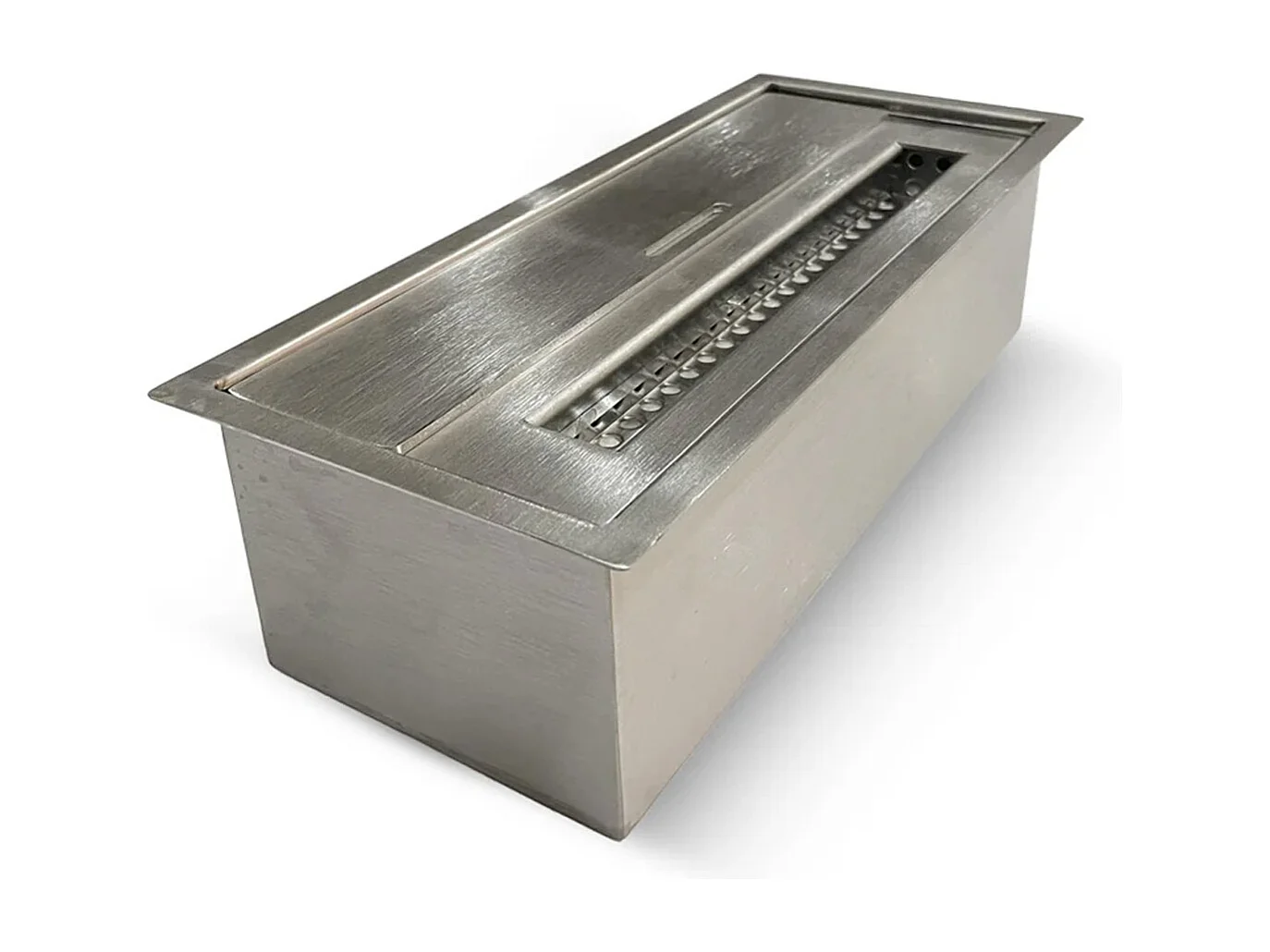 Brûleur éthanol pour cheminée 1,5 L, en acier inoxydable 30x12,5xH8,5 cm