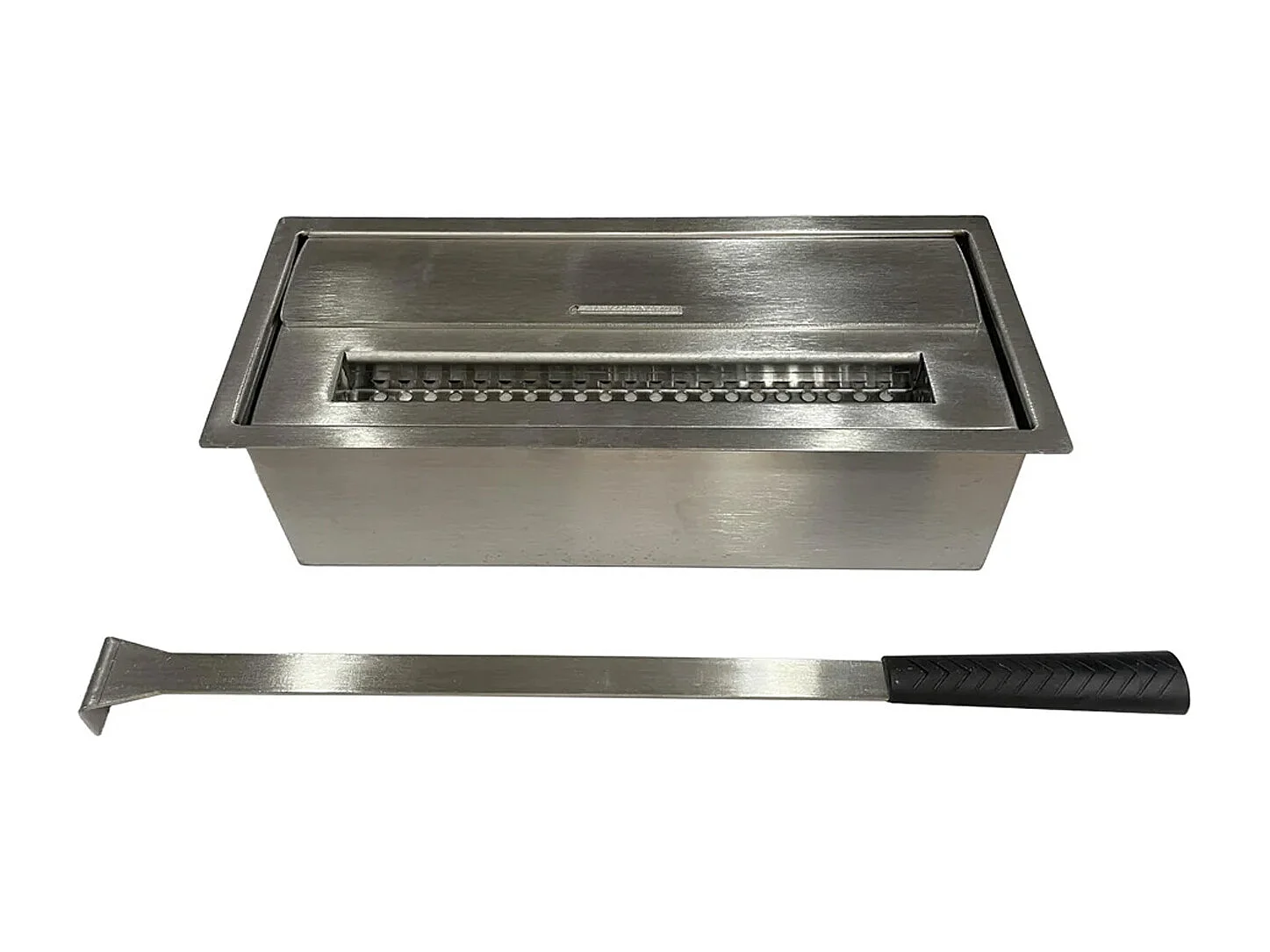 Brûleur éthanol pour cheminée 1,5 L, en acier inoxydable 30x12,5xH8,5 cm