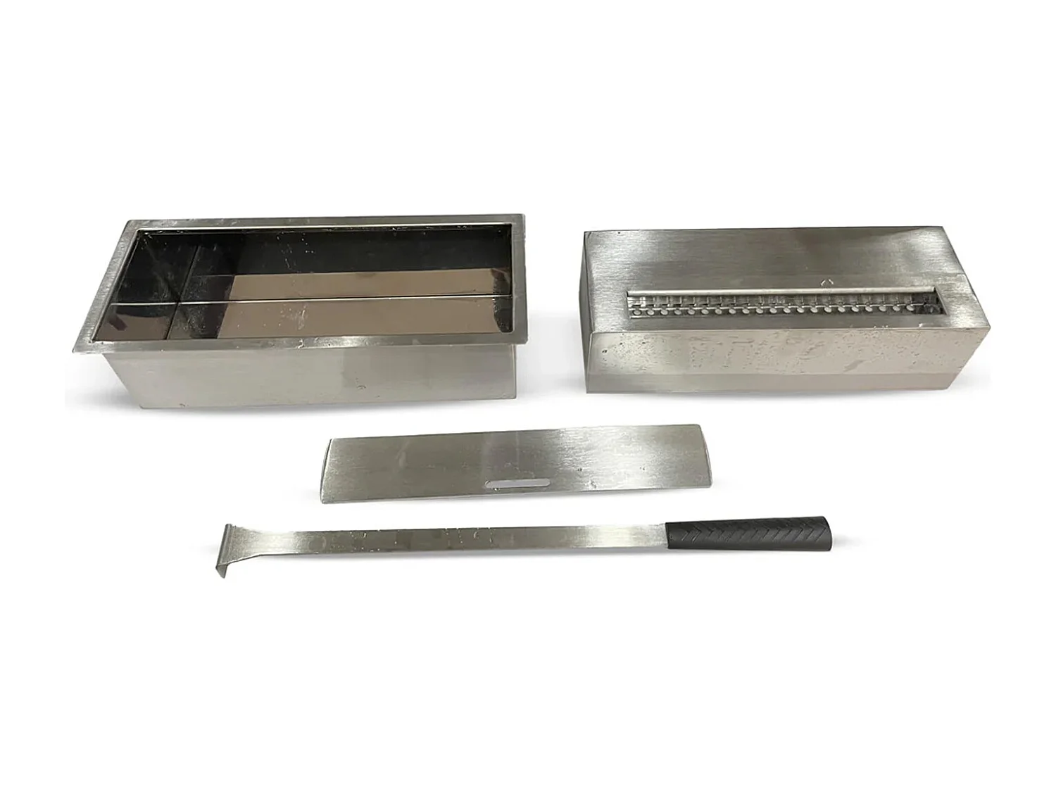 Brûleur éthanol pour cheminée 1,5 L, en acier inoxydable 30x12,5xH8,5 cm