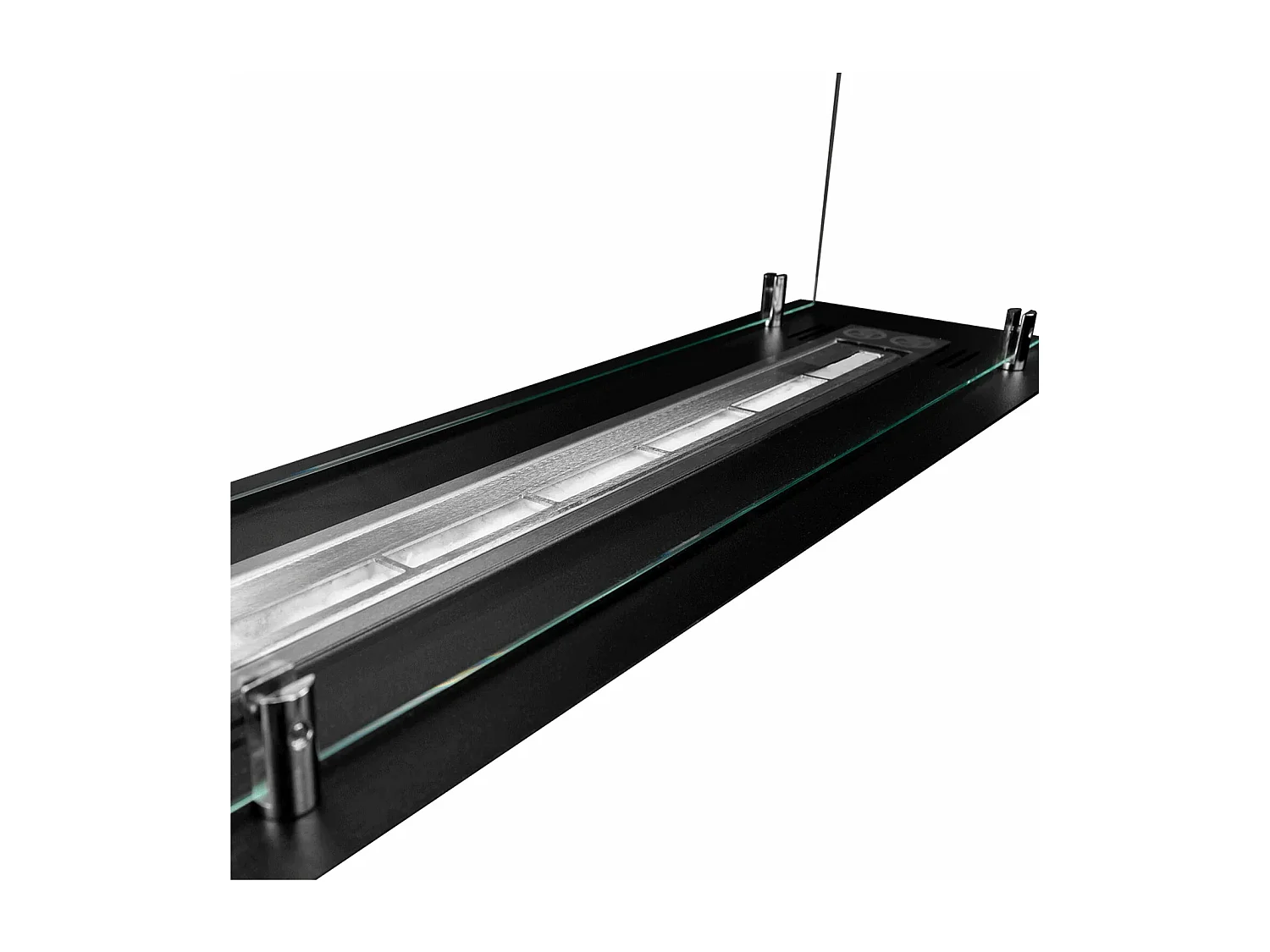 Bruciatore a bioetanolo per camino 0,7 L, in acciaio inox e vetro temperato 64,5 cm