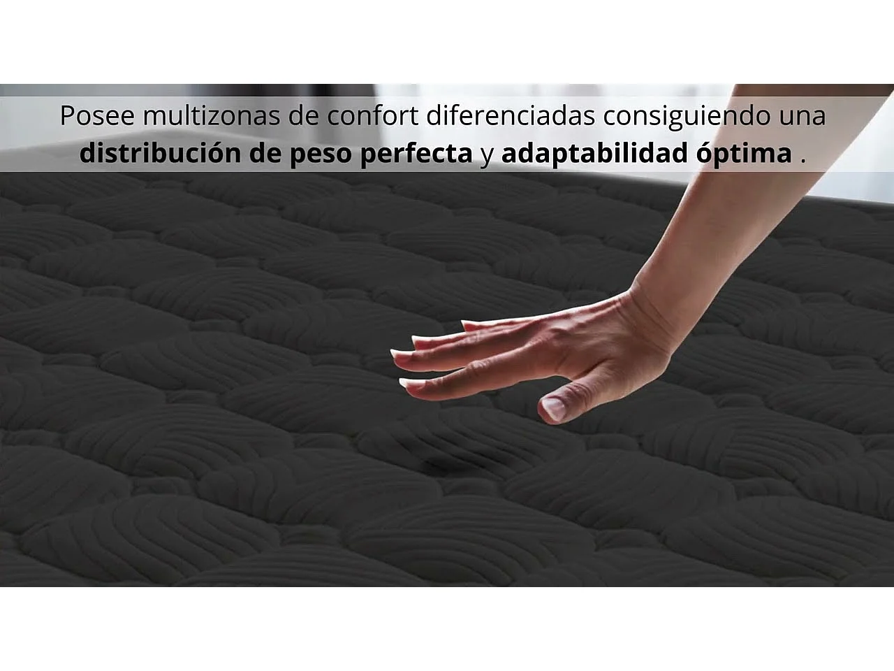 Memoryskummadras Air Black - 150X200 cm - Moonia
