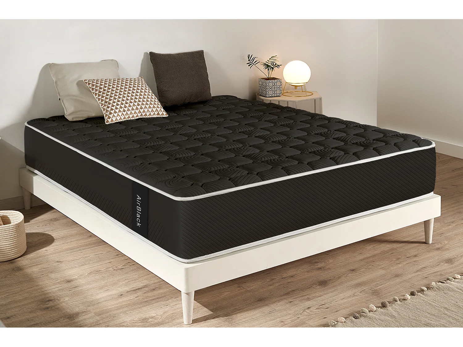 Memoryskummadras Air Black - 150X200 cm - Moonia