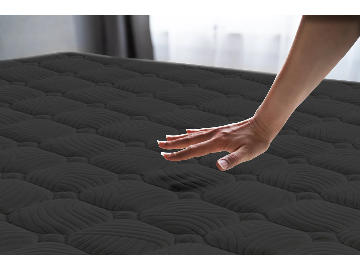 Memoryskummadras Air Black - 80X190 cm - Moonia