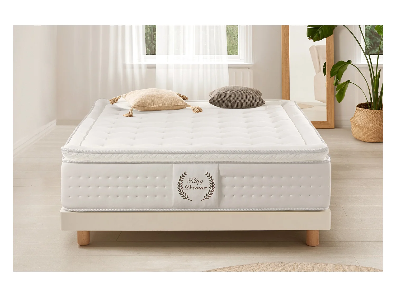 Pocketveren Matrass King Premier Spring, 30cm, 180x200 cm -Moonia